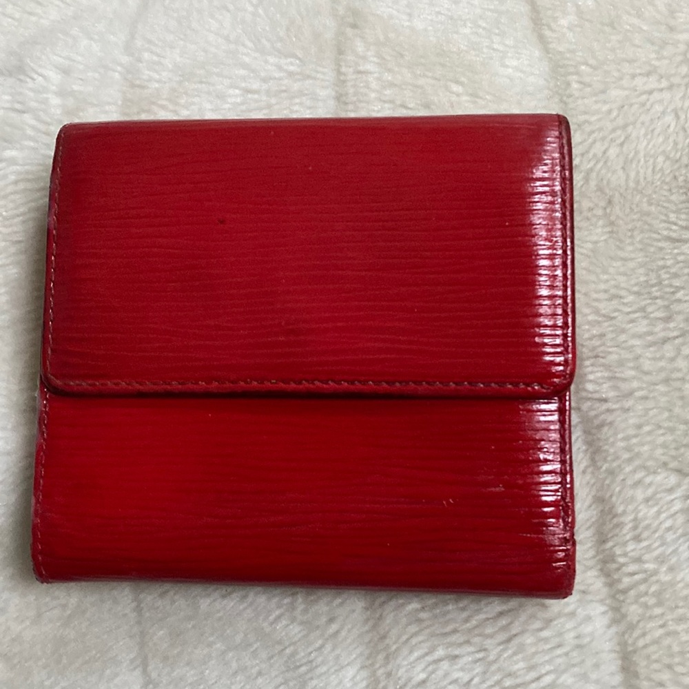 Authentic Louis Vuitton Red Epi Vernis Wallet